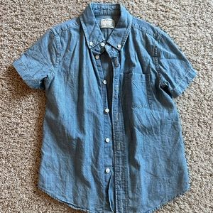 Crewcuts denim/chambray short sleeve button down